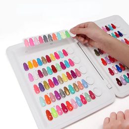 Nail Practise Display Nail Gel Polish Colour Display Book 120 Colours Nail Polish Colours Chart Nail Polish UV Gel Colour Card Nail Salon Nail Art Tools 231207