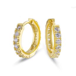 Hailer Joyas Gold Plated Men/women Jewellery 925 Silver Gem Stone Moissanite Hoop Earrings