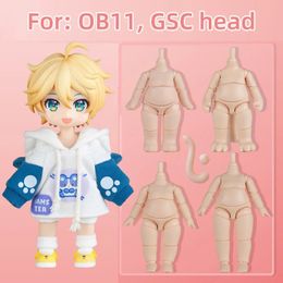 Soldier Ob11 Movable ball joint body pear Animal bodys With tail for Gsc Head 1 12bjd Obitsu 11 Boy girl Toy Dolls Accessories 231207