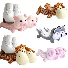 Skate Accessories 1 Pair Cute Animal Ice Skates Figure Skating Soakers Blade Covers Blankie Guards Skating Accessories Various Patterns Size 26-38 231206