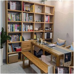 Other Furniture Old Elm Bookcase Partition Hanging Cabinet Solid Wood Lattice Frame Fl Wall Drop Delivery Home Garden Dhrck