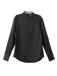 Men's Casual Shirts And Comfortable Slim Top Cut Label Long Sleeve Shirt