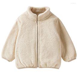 Jackets Autumn Winter Kids Clothes Boys Girl Korean Casual Fleece Soft Warm Toddler Jacket Baby Coat Children Boutique Clothing BC1327-1