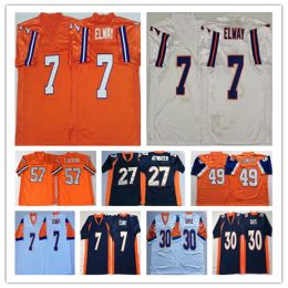 Men College Retro American Football Jerseys John Elway Steve Atwater Terrell Davis Shannon Sharpe Karl Mecklenburg Dennis Smith Jackson Zimm