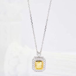 White Gold Super Popular Perfume Bottle Yellow Diamond Necklace Looks Advanced And Whiteningce