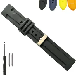 Watch Bands 20mm Silicone Rubber Band Soft Jelly Strap Fashion Casual Sports Diver Bracelet