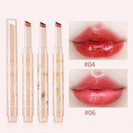 Lipstick Florette Clear Lip Glaze Flower Love Jelly Mirror Waterproof Nonstick Cup Transparent Korea Makeup Wholesale 231207