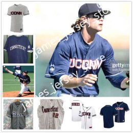 Baseball Wears College Baseball College Wears College Custom UCONN HUSKIES College Baseball Jersey 17 J. O. Christian 28 Andy Baylock Larry