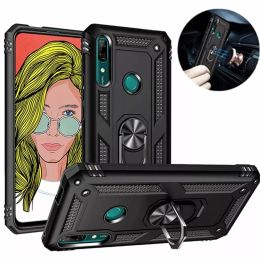 For Huawei P Smart Z Cases With Finger Magnetic Ring Holder Shockproof Armour Y9 Prime Honour 8S Mate P30 Lite P40 Plus Cover ZZ