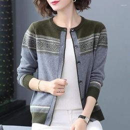 Women's Knits Folk Vintage Knitted Cardigans Sweater Korean Fashion Women Clothing Spring Autumn Long Sleeve Loose Casual Button Coats 2023