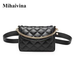 Waist Bags Mihaivina Women Bag Fashion Female Belt Chain Money Fanny Pack PU Leather High Pants2475