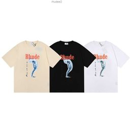 2022 Summer American Fashion Brand Rhude Tortured Goddess Hip Hop Men and Women's Casual Short Sleeve T-shirt ROT8