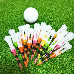 Golf Tees 100 Pcs Plastic Golf Tees Rubber Head Practise Golf Tee 8m 3 1/4 Inch Long Size Reduce Friction Side Spin Unbreakable 231207