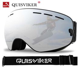 Quisviker New Double Layers Antifog Ski Goggles For Men Snow Snowboard Googles Skiing Eyewear Snowmobile Glasses Ski Mask4111785