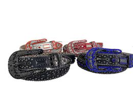 Black for simon Rhintone Men Belts Crafts Crocodile grain Belts for men in pu leather3897798