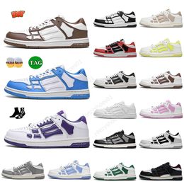 Classical Men Women Amiress Shoes Skel Top Low High Bone Skeleton Triple Black White Blue Red Pink Green Bred Sneakers Sports Trainers Designer Casual Brand