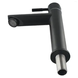 Bathroom Sink Faucets 1PC Sliver/Black Stainless Steel Faucet Basin Kitchen Mixer Tap Cold Matte Taps G1/2 Thread