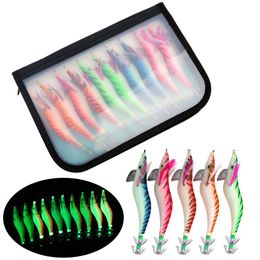 New Baits Lures Better Leader Fishing Shrimp Lure Bait Silicon Luminous Squid Jigs Lures Hook Octopus Vertical Slow Jigging Lures Set Saltwater