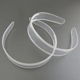 Headbands 10PCS 25cm Clear Plastic with Teeth Plain Transparent Hairbands for DIY Women Hair Accessories Raw Hoops 231207