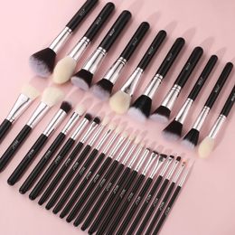 Makeup Brushes BEILI Black brushes set Professional Natural goat fiber hair Foundation Powder Contour Eyeshadow make up 231202 Q240507