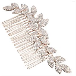 Headpieces Full Rhinestone Bridal Side Hair Comb Woman Elegant Alloy Barrette For Princess Party Favors Accessories