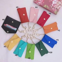 Unisex Designer Key Pouch Fashion leather Purse keyrings Mini Wallets Coin Credit Card Holder 19 colors231g