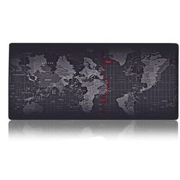 Mouse Pads Wrist Rests Pad Gaming Mat Extra Large World Map Mousepad Computer Mats Anti-Slip Natural Rubber With Locking Edge Olclu Dr Dhfus