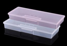 Plastic Transparent Nail Manicure Tools Storage Box Nail Dotting Drawing Pens Buffer Grinding Files Organiser Case Container Box2481189