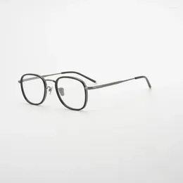 Sunglasses Frames Vintage Eyeglasses Frame ALCOR Hand Made Square Titanium Myopia Optical Reading Women Men Unique Style