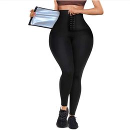 Body Shaper Sauna Slimming Pants Hot Thermal High Waist Fat Burning Sweat Capris Butt Lifting Tummy Control Workout Shapewear