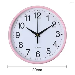 Wall Clocks Stylish Clock High-precision Non-ticking Round Battery Operated Easy-to-read Quartz Simple Style For Home