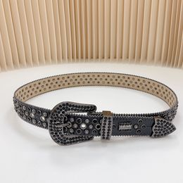 Designer Bb Belt Simon 4.0cm Width Belts for Men Women Shiny diamond belt Black on Black white multicolour with bling rhinestones as gift