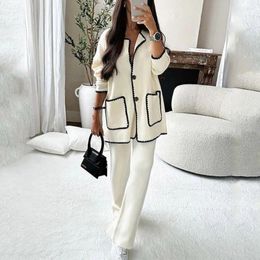 Women's Two Piece Pants Casual Long Sleeve Coats Set For Women Pant Sets 2023 Fashion Tracksuit And Tops 2 Outfit