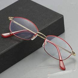 Sunglasses Rimless Reading Glasses Luxury Presbyopic Anti Blue Light Blocking Eyewear Flexible Women Fashion 1.0 4.0