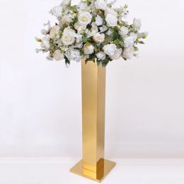 10 PCS/ Lot Flower Road Lead Metal Pillar Wedding Table Centerpieces Event Party Vases Home Hotel Decoration