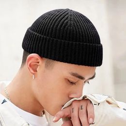 Beanie Skull Caps Rimiut Knitted Hat for Men Women Wool Fashion Simple Warm Skullies Beanies Solid Autumn Winter Beanie Cap Trendy Style 231208