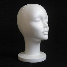 Heads Fashion Female White Foam Mannequin Hat Cap Wig Women Display Holder Model Training Head Mannequins 231208