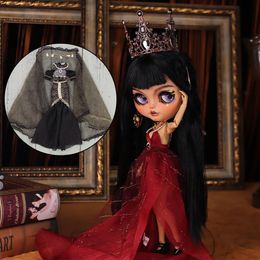 Doll Accessories Outfits For ICY DBS Blyth Dolls Cleopatra Dress with Headdress Suit 1/6 BJD Ob24 Anime Girl bratz 231208