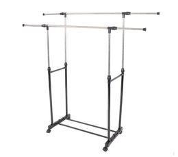 Simple Stretching Clothes Hanger Movable Assembled Coat Rack Stand With Shoe Shelf Adjustable Clothing Closet Bedroom Furniture 204571460