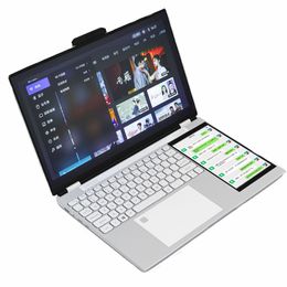 2023 New 15.6-Inch Dual-Screen Touch Ultra-Thin Student Business Office Games Aluminium Alloy Laptop