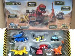 ElectricRC Car With Original Box Dinotrux Dinosaur Truck Removable Dinosaur Toy Car Mini Models Children's Gifts Dinosaur Models 231207