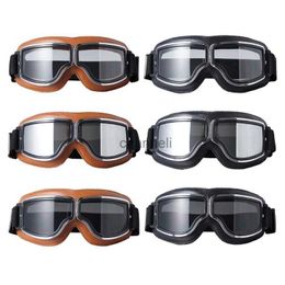 Outdoor Eyewear Retro Motorcycle Goggles Glasses Vintage Moto Classic Goggles for Outdoor Sports LX0E YQ231208