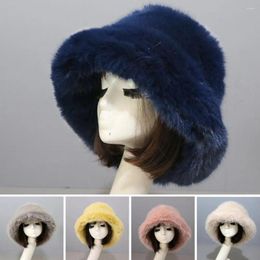 Berets Stylish Women Hat Soft Ear Protection Lightweight Cold Winter Ladies Bucket Cap