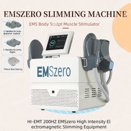 EMSzero Maschine zum Abnehmen von Verlust RF EMS Sculpt NEO zum Abnehmen von Körperformen, Muskelaufbau, 200 Hz, 6500 W, 2/4/5 Griffe, Salon-High-End-Maschine