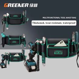 Verktygsväska Greenery Electrician Tool Midjepåse Multifunktion Portable Waterproof Wear-Resistant Hardware Special Tool Bag 230620