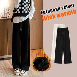 Women s Pants Capris style korean black pants women clothing streetwear gothic trousers y2k Wide leg casual mopping 231208