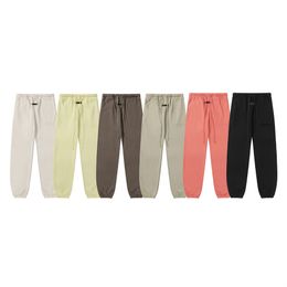 Men's pants new American loose fashion brand sweatpants flocking letter casual pants men's and women's fall and winter fleece sweatpants double line