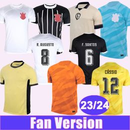 2023 24 GUEDES Mens Soccer Jerseys GIL FAGNER CANTILLO R.AUGUSTO CASSIO Home Away 3rd 4TH Black Football Shirts