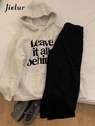 Women's Hoodies High Street American Slim Woman Casual Loose Autumn Women Fashion Simple Basic Sweatshirts