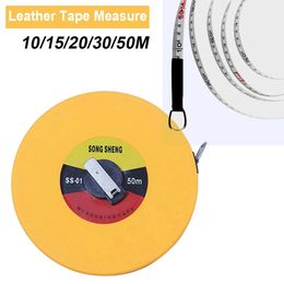 Tape Measures Hand-held 10/15/20/30/50M Tape Measure Circular Glass Fibre Leather Tape Carpenter Metric Measuring Metre Tape Measure Tool 231207